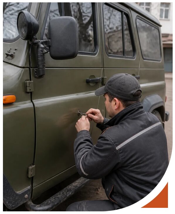 Профессиональное вскрытие автомобиля УАЗ без повреждений в Кимовске